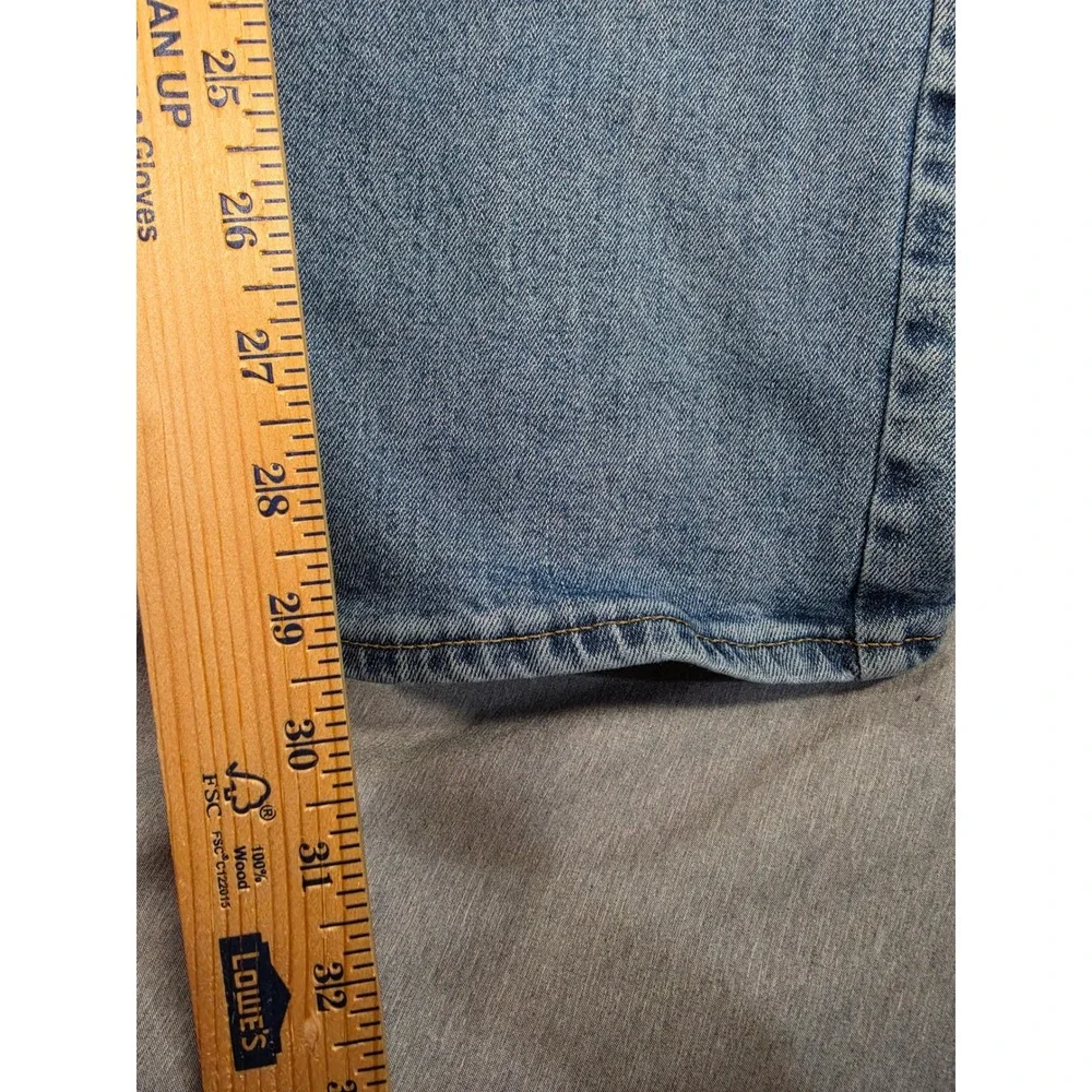 Calvin Klein Jeans Mens 34x32 Light Wash Straight Leg Denim Blue Pants W34 L32